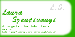 laura szentivanyi business card