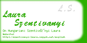 laura szentivanyi business card